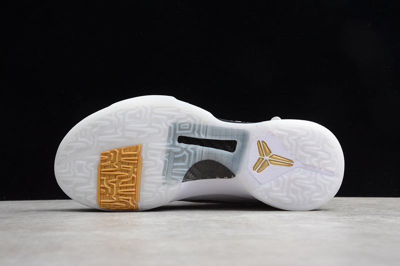 nike zoom kobe v proyro black month white gold ct8044-100