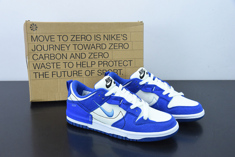 nike dunk low disrupt 2 white university blue dh4402-102
