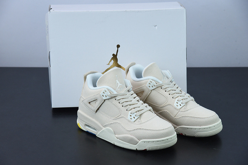 air jordan 4 canvas sail cement grey dq4909-100